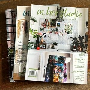 3 In Her Studio magazines.